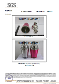 FDA test report for martini shaker
